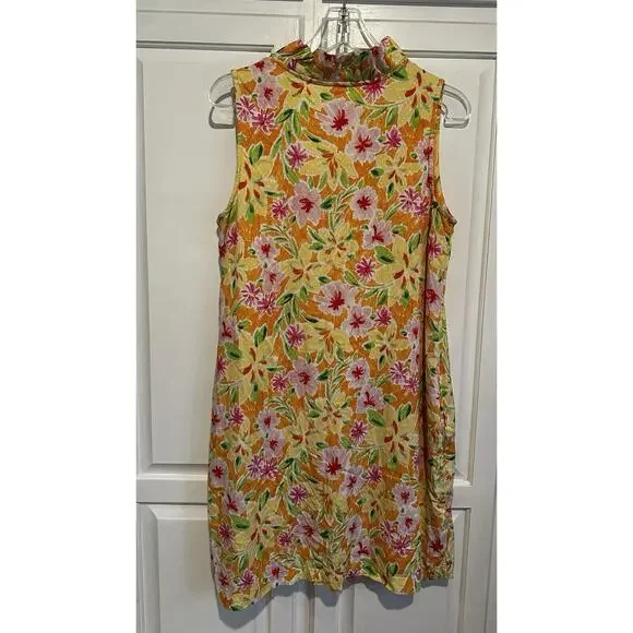 Crown And Ivy Shift Dress Size Medium Floral Sleeveless NWT Beach Costal Resort - Picture 6 of 11